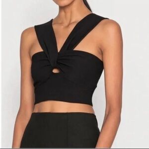 SOLD🚨 Abercrombie Elegant Black Twist Front Crop Top